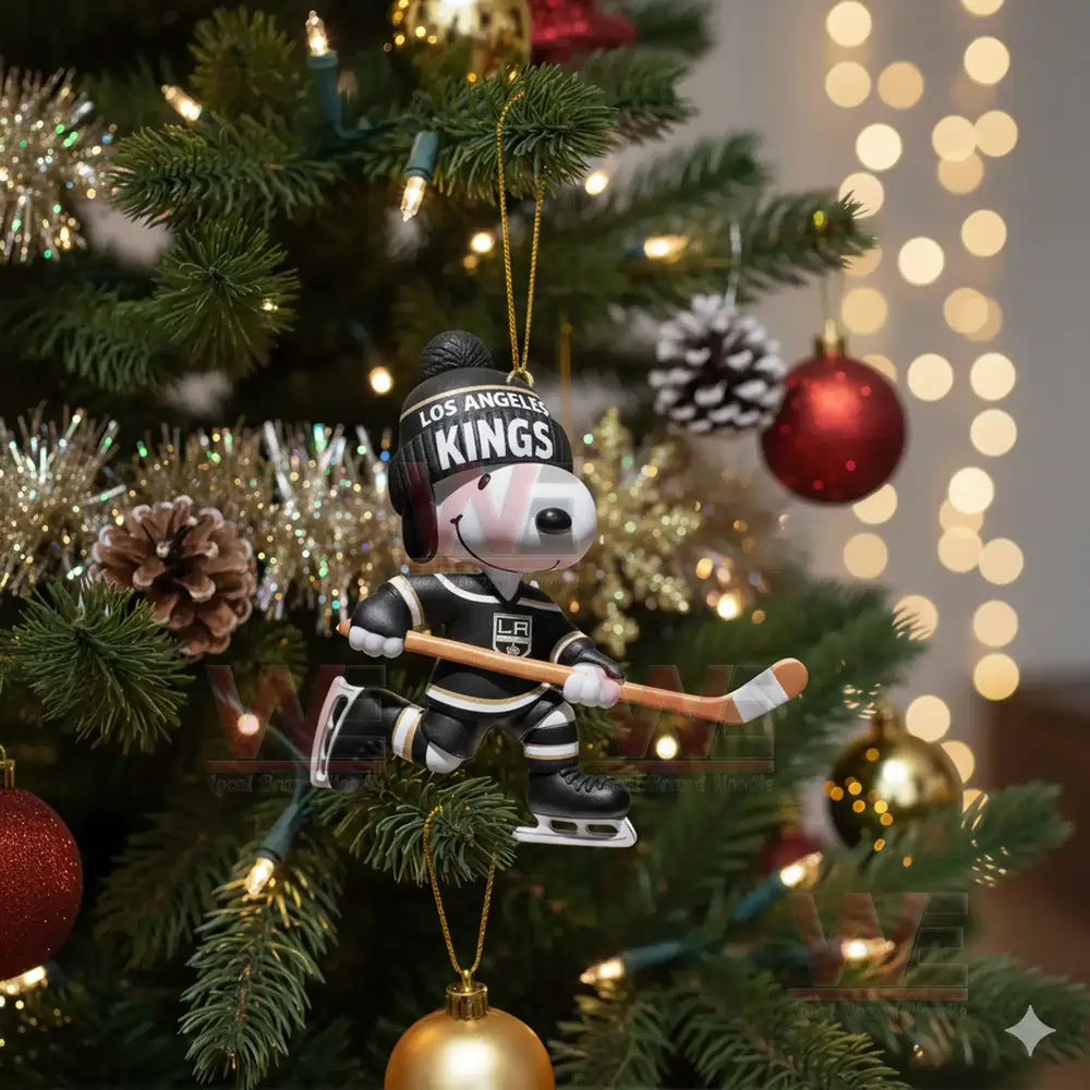 Snoopy Ice Hockey Christmas Ornament 6 Snoopy Ice Hockey Christmas Ornament - Image 6