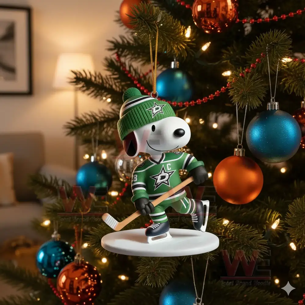 Snoopy Ice Hockey Christmas Ornament 8 Snoopy Ice Hockey Christmas Ornament - Image 8