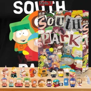 South Park Advent Calendar 8 South Park advent calendar with collage artwork and collectible figures displayed in front!