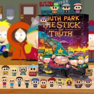 South Park Advent Calendar 10 South Park advent calendar with The Stick of Truth artwork and collectible character figures arranged in front!