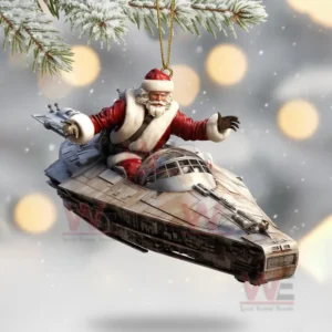 Star Wars Yoda Christmas Tree Topper with Ornament 16 Alt text: Baby Yoda tree topper with full Star Wars Christmas ornaments set.