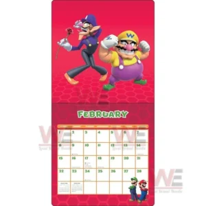 A lively image of two animated characters displaying humorous expressions positioned over a monthly calendar grid!