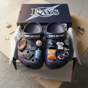 tampa bay rays mlb crocs clogs with charms img 4