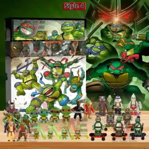 A Teenage Mutant Ninja Turtles Advent calendar designed with bold action imagery and multiple character mini figures.