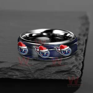 tennessee titans x christmas silver tungsten rings img 4 kWYMp