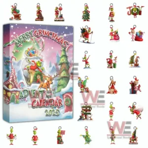 Alt text: The Merry Grinchmas Advent Calendar with collectible figurines of the Grinch and Christmas characters.