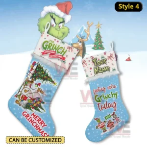 The Grinch x Christmas Personalized Christmas Stocking 8 Personalized Grinch Christmas stocking with