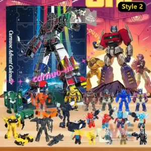 Transformers 2025 advent calendar with Voltron Optimus Prime and various collectible robot figures!
