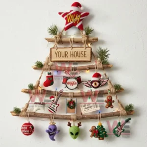 Van Halen Rustic Wall Christmas Tree