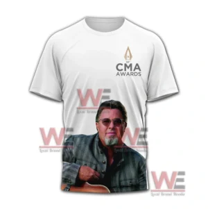 Front of white shirt with CMA emblem and musician portrait!