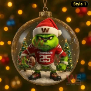 washington commanders nfl christmas ornament img 9