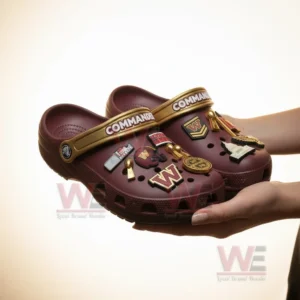 washington commanders nfl crocs clogs with charms img 4