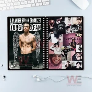 Inside view of Yungblud 2026 planner showing photo collage and title page!