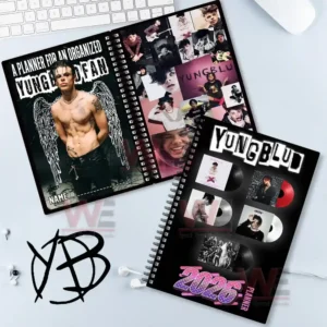 Complete Yungblud 2026 planner showing cover and inside collage pages!