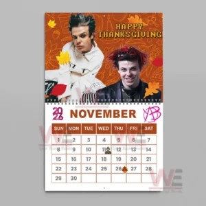 November 2026 calendar page with Thanksgiving themed Yungblud artwork!