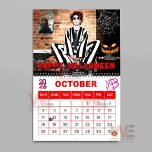 October 2026 calendar page with Halloween themed Yungblud design!