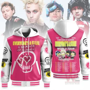 5 Seconds of Summer Everyone's a Star World Tour Baseball Jacket