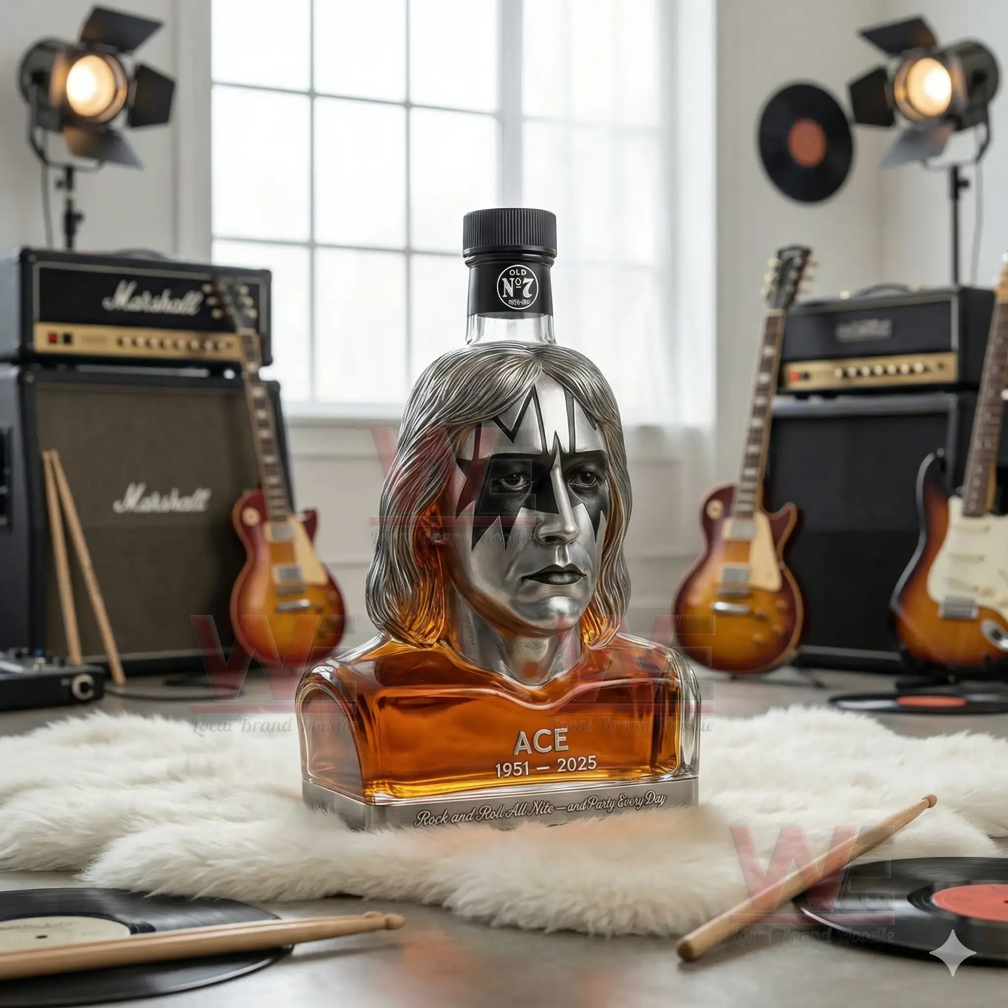Ace Frehley Rock and Roll All Nite and Party Every Day Kiss Band Whiskey Bottle 5 Ace Frehley Rock and Roll All Nite and Party Every Day Kiss Band Whiskey Bottle - Image 5