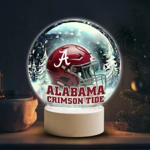 Alabama Crimson Tide LED Snow Globe Night Light Christmas Ornament