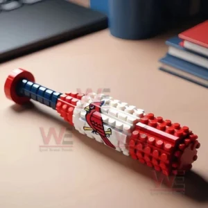 St Louis Cardinals themed baseball bat building block model designed for display and collection!