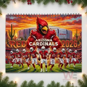 Arizona Cardinals mascot stands strong before the stadium as the team rushes forward on the field!