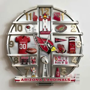 Arizona Cardinals Home Decorative 3D Wall Clock 9 arizona cardinals home decorative 3d wall clock img 4 PTWE5