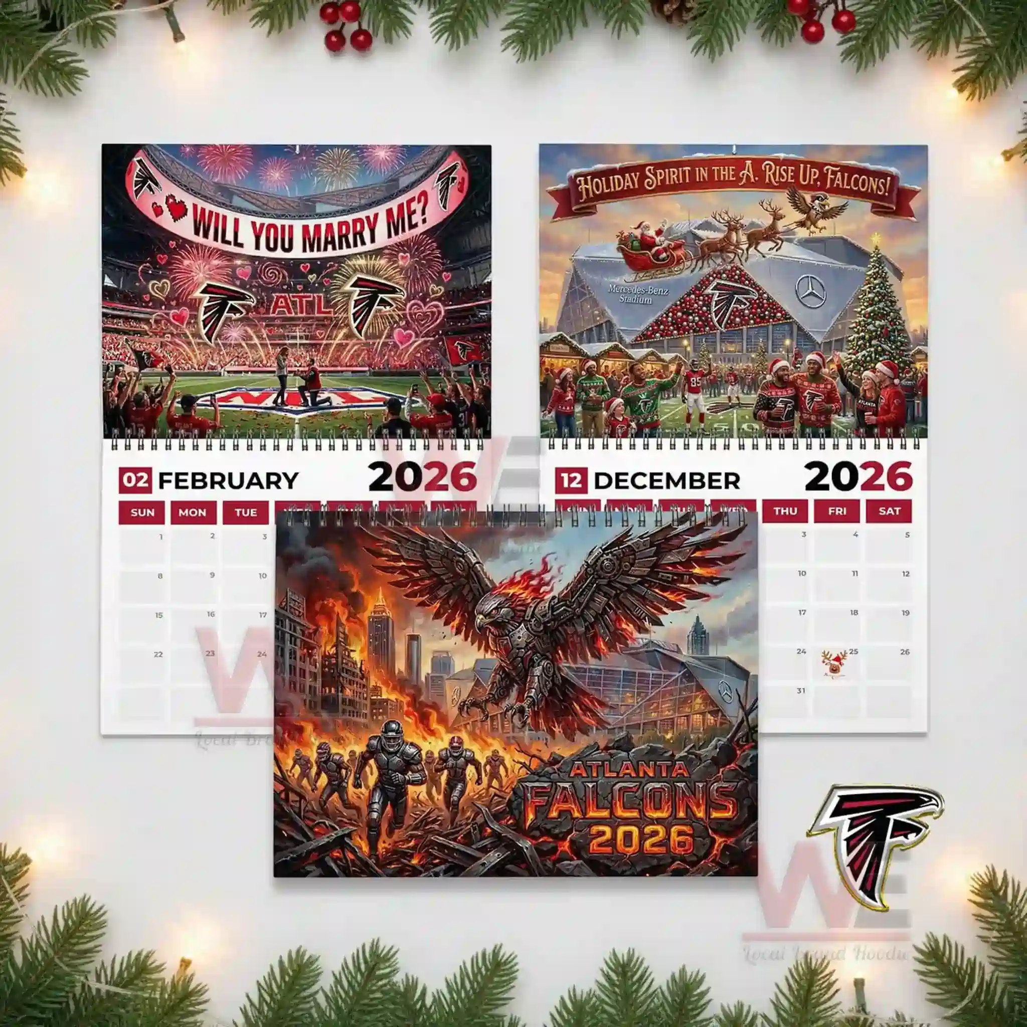 Atlanta Falcons 2026 Wall Calendar 5 Atlanta Falcons 2026 Wall Calendar - Image 5