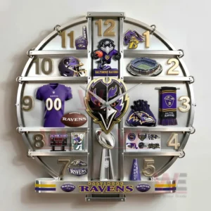 baltimore ravens home decorative 3d wall clock img 4 p7ZuK