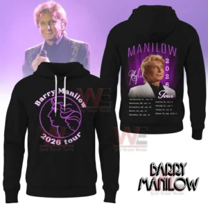 Black pullover hoodie with purple logo on the front and portrait artwork on the back!