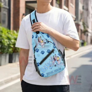 Bluey Personalized Sling Bags 6 Bluey sling backpack worn crossbody for daily casual activities!