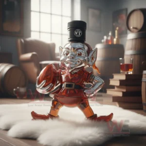 brownie the elf cleveland browns mascot custom whiskey bottle img 5 Pw92M