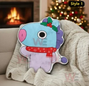 BTS BT21 Characters Christmas Custom Shaped Pillow
