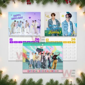BTS Wall Calendar 2026 17 BTS July and October calendar pages placed over the main cover!