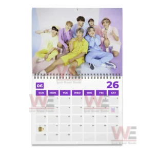 BTS Wall Calendar 2026 18 BTS calendar cover beside an October Jimin birthday page!