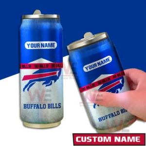 Buffalo Bills NFL Personalized Can Tumbler 4 A pair of Bills themed can style tumblers with vivid team branding and a customizable name section!