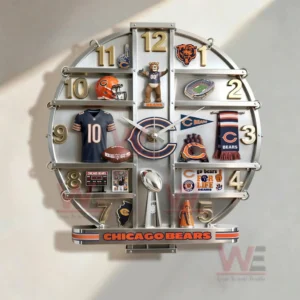 Chicago Bears Home Decorative 3D Wall Clock 9 chicago bears home decorative 3d wall clock img 4 qD11p