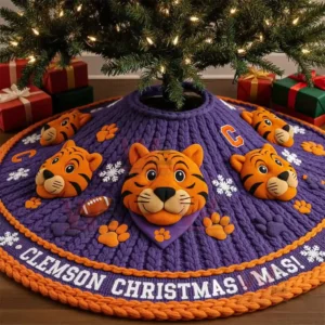 Clemson Tigers Clemson Christmas Mas Tree Skirt