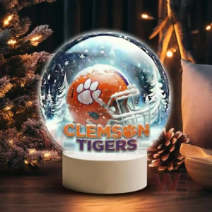 Clemson Tigers LED Snow Globe Night Light Christmas Ornament