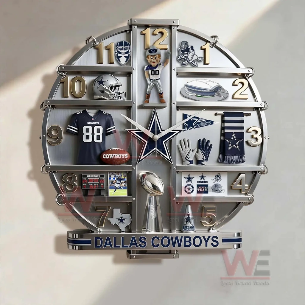 Dallas Cowboys Home Decorative 3D Wall Clock 5 Dallas Cowboys Home Decorative 3D Wall Clock - Image 5