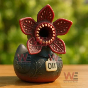 Flower headed monster rubber duck displayed outdoors with detailed sculpted texture!