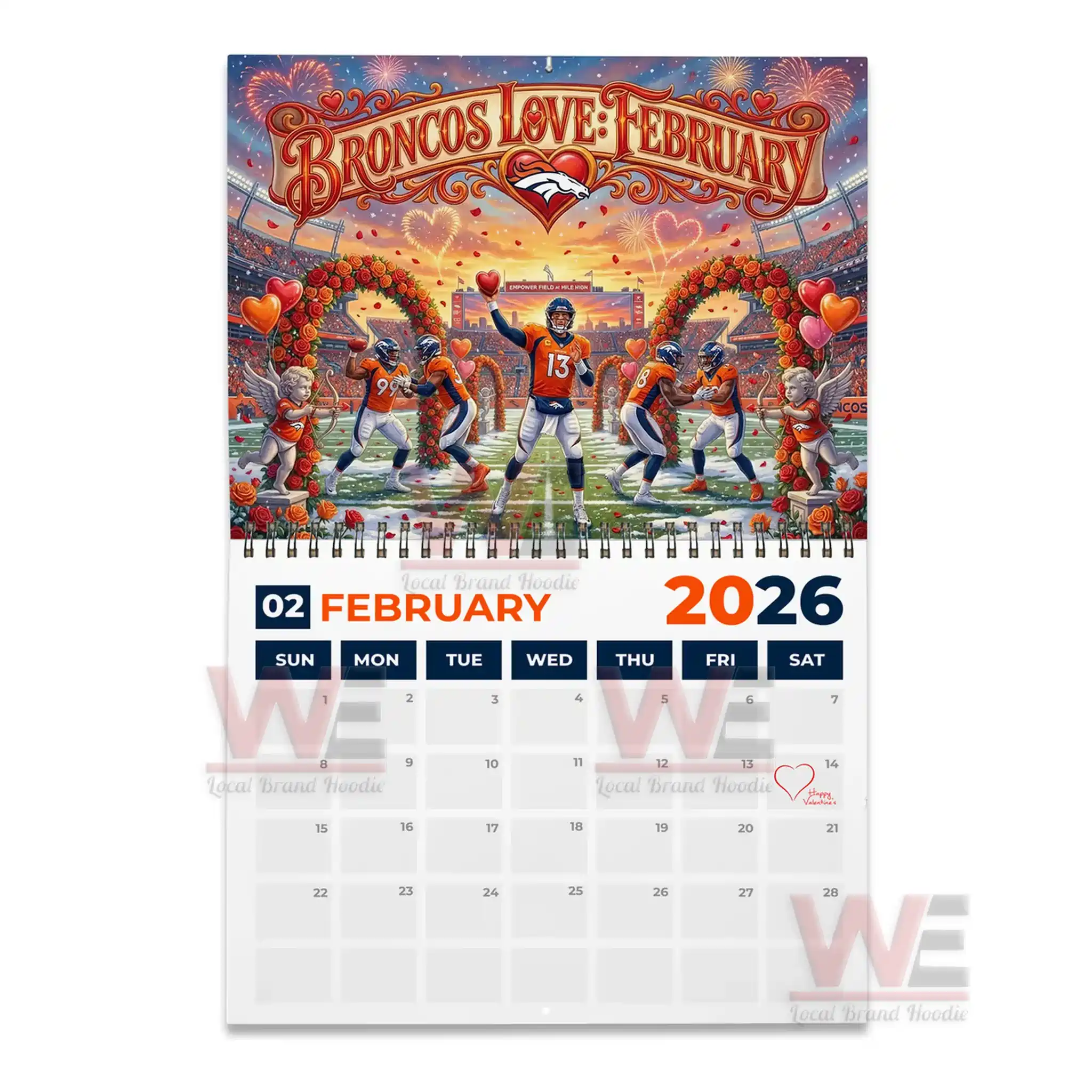 Denver Broncos 2026 Wall Calendar 7 Denver Broncos 2026 Wall Calendar - Image 7