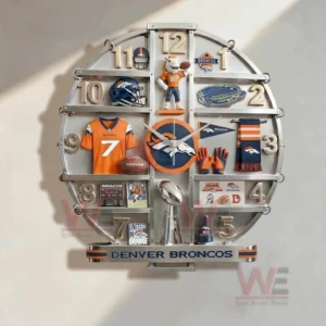 Denver Broncos Home Decorative 3D Wall Clock 9 denver broncos home decorative 3d wall clock img 4 j9nHr
