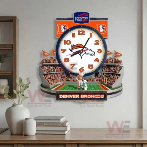 Denver Broncos Stadium Decorative 3D Wall Clock