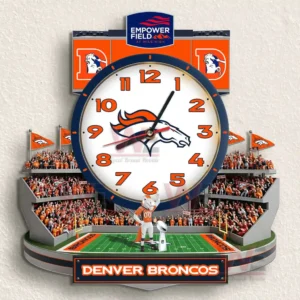 denver broncos stadium decorative 3d wall clock img 4 6mejy