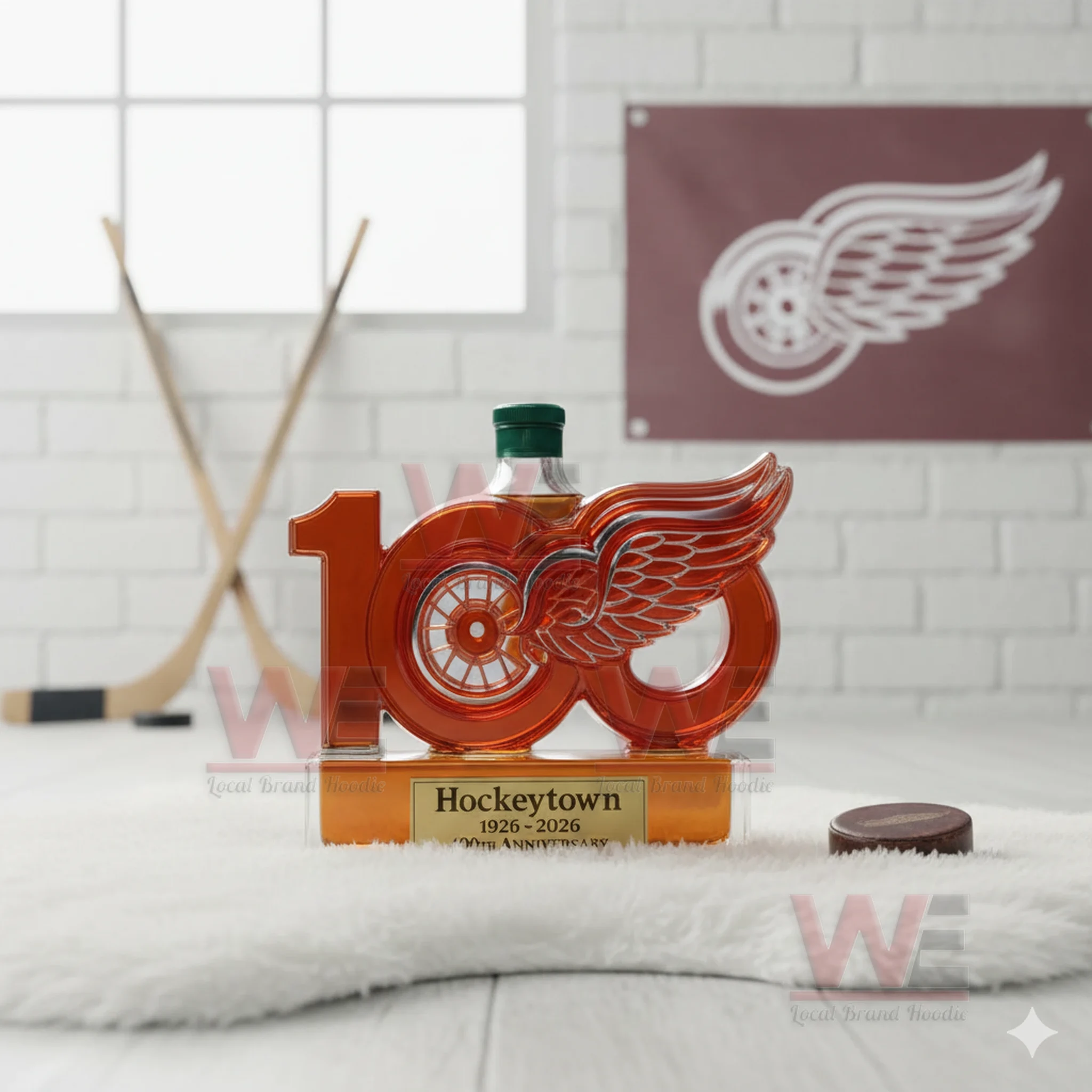 Detroit Red Wings 100th Anniversary Whiskey Bottle 5 Detroit Red Wings 100th Anniversary Whiskey Bottle - Image 5