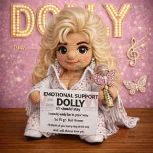 Dolly Parton Crocheted Emotional Support Doll