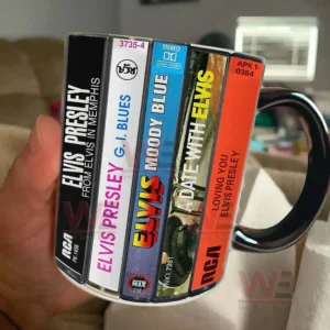 elvis presley albums cassette retro collection accent mug img 5 qEZB5