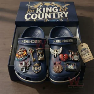 For King + Country Crocs Clogs with Charms