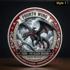 Fourth Wing Tairn & Andarna Dragon Riders of Navarre Dual Dragon Commemorative Coin