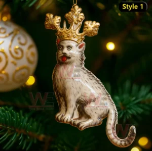 Funny Medieval Cat & Butt Trumpet Christmas Ornaments 6 Unusual human figure ornament blowing a horn while hanging on a Christmas tree!